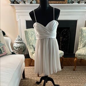 Wtoo Elegant Cream Spaghetti Strap or Strapless Dress